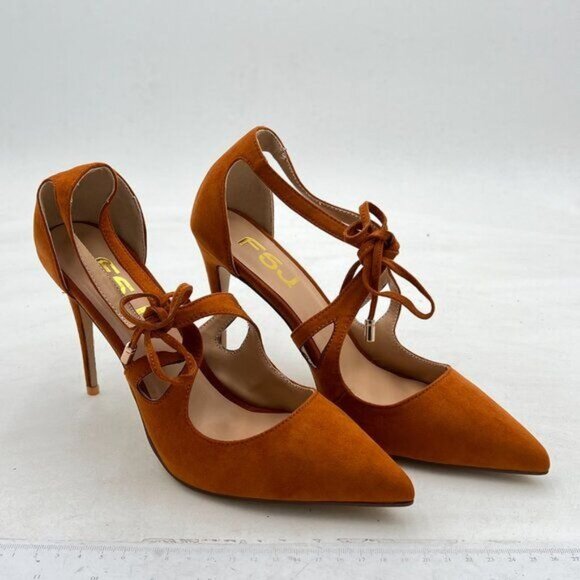 FSJ Women Fashion Pointed Toe Stiletto High Heel Strappy Cutout Dress Sandals - Picture 4 of 8